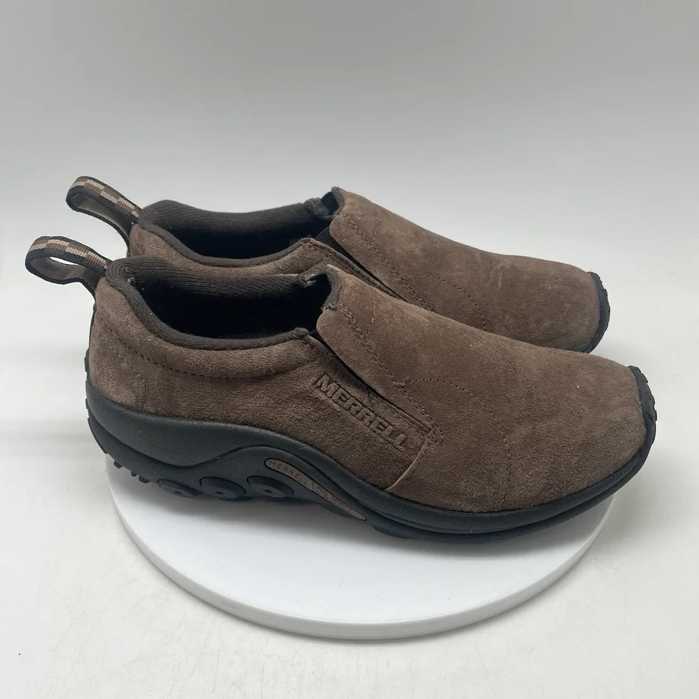 Merrell Jungle Moc Mens 9 J65685 Brown Suede‎ Slip On Loafers Casual Shoes